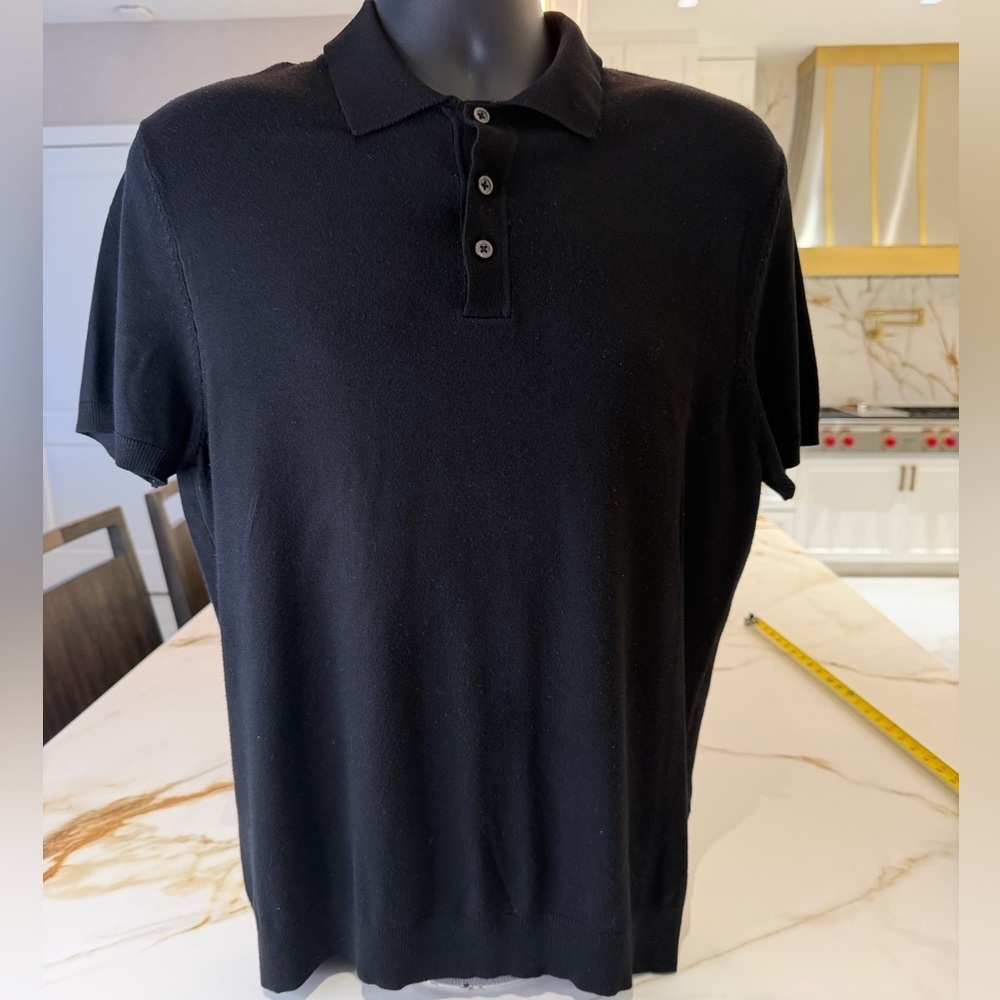 Zara Men's Black Polo Shirt